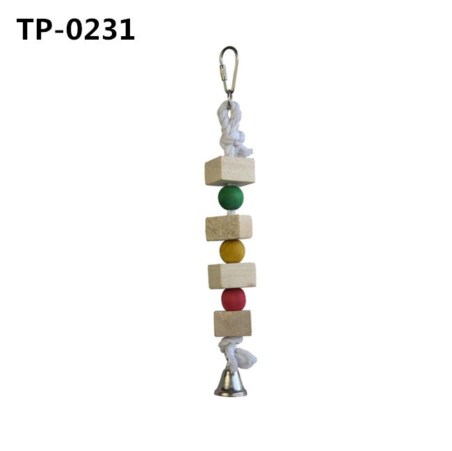 Wooden Blocks Tearing Parrot Toys for Small Medium Birds Bites Chews with Factory Price - Image 2