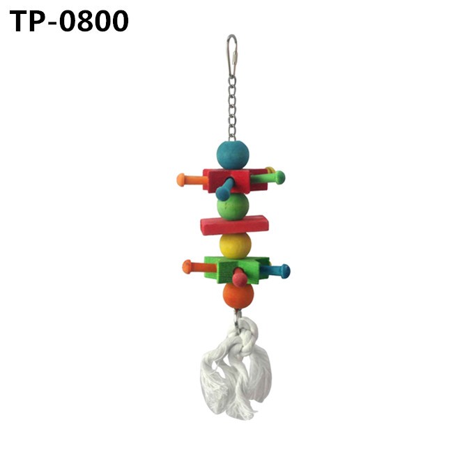 Wooden Blocks Tearing Parrot Toys for Small Medium Birds Bites Chews with Factory Price - Image 8