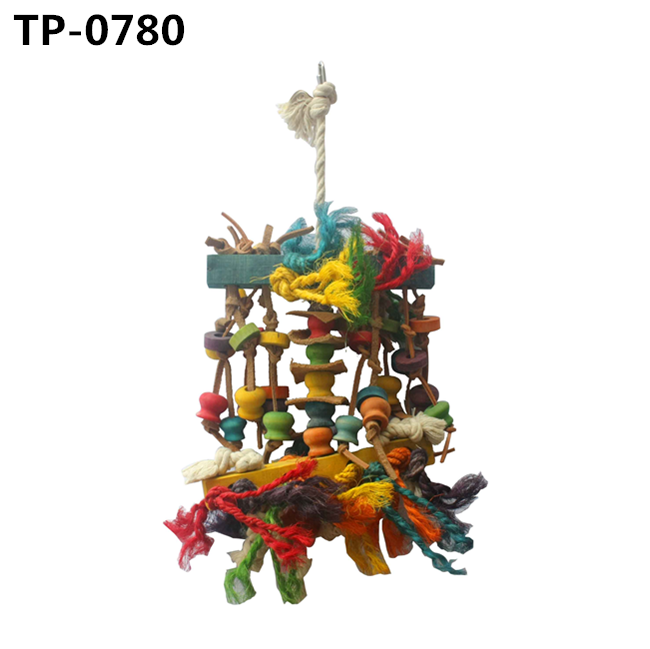 Wooden Blocks Tearing Toys for Cockatoos African Grey Macaws Amazon Parrots - Image 1