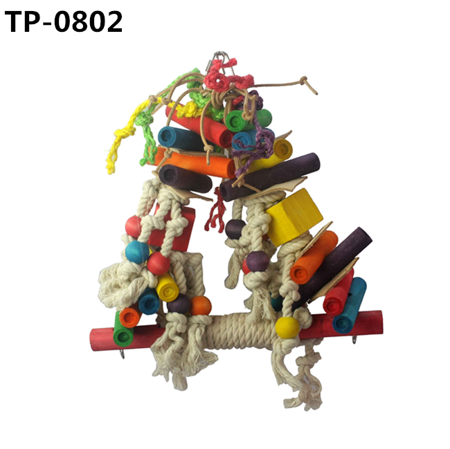 Wooden Blocks Tearing Toys for Cockatoos African Grey Macaws Amazon Parrots - Image 3