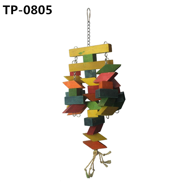 Wooden Blocks Tearing Toys for Cockatoos African Grey Macaws Amazon Parrots - Image 6