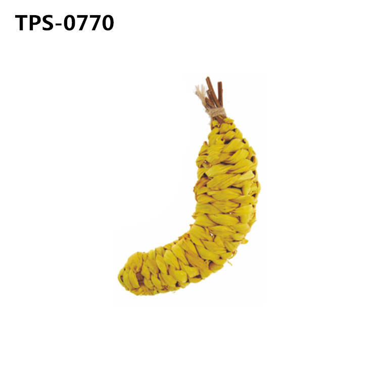 Natural Woven Banana Chewing Toys Small Animal Activity Play Toys for Bunny Rabbits Hamster Guinea Pigs Chinchilla Gerbils TPS-0770 - Image 1