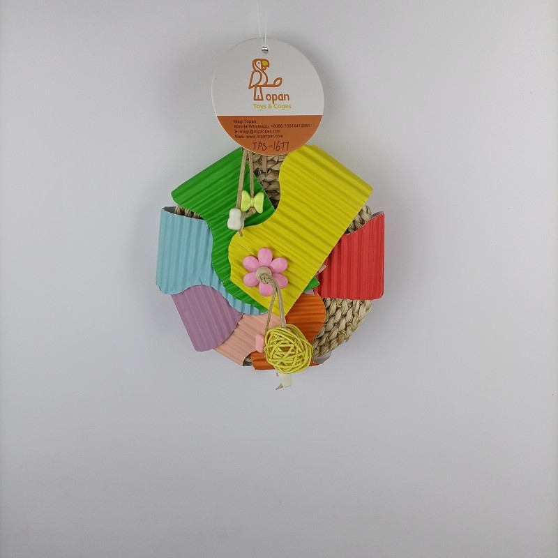 Colorful Woven Parrot Toys TPS-1677 - Image 1