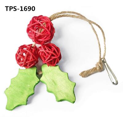 X-mas Jingle Bell Rattan Ball Bird Foraging Toys for ​Small Medium Bird Toy Cockatiel Parakeet Conures TPS-1690
